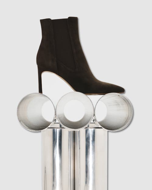 Mi/mai Dora Suede Pointy Ankle Boot In Brown