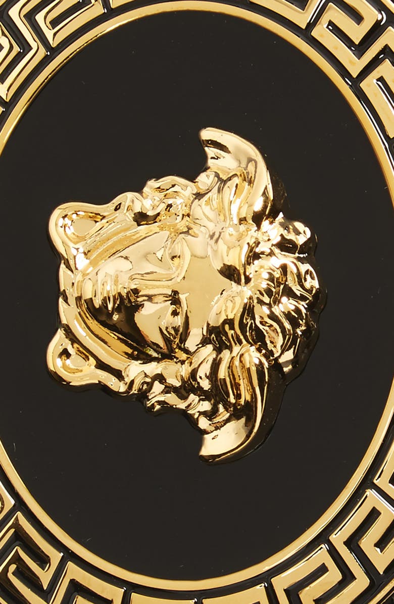 Versace Oval Medusa Leather Belt, Alternate, color, 