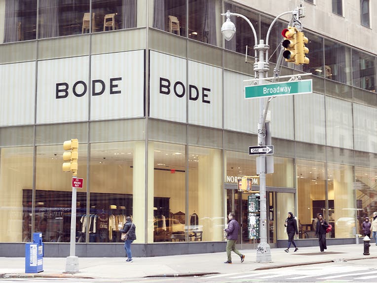 An exterior view of the Corner space in Nordstrom NYC.