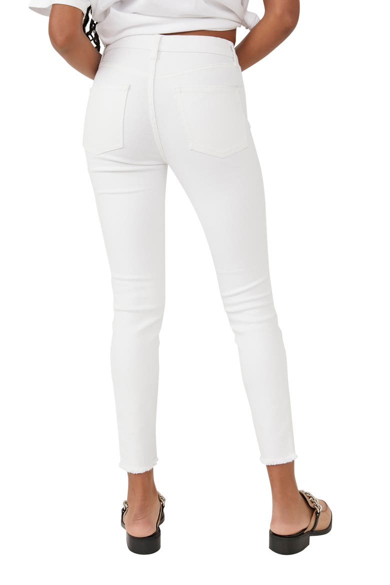 High Waist Ankle Jeggings, Alternate, color, SLASHER WHITE