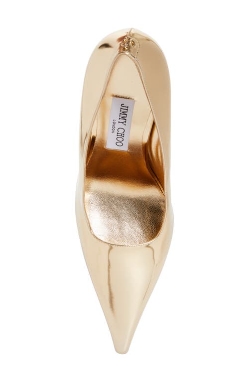 Jimmy Choo Ixia Metallic Pointed Toe Pump In Gold