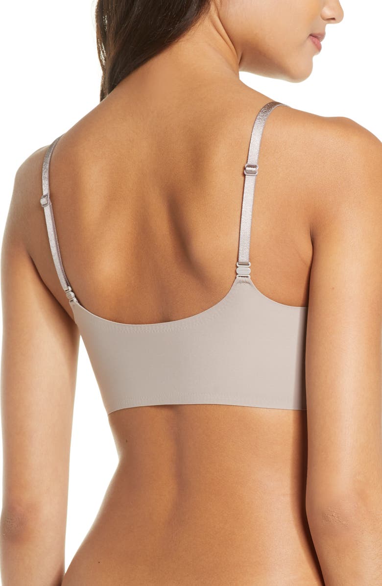 True & Co The True Body Triangle Convertible Strap Bralette, Alternate, color, Mink