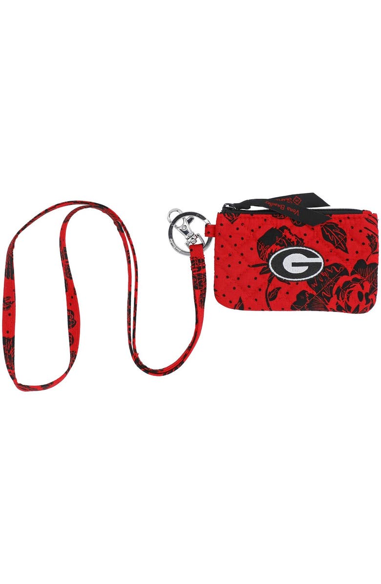 VERA BRADLEY Georgia Bulldogs Rain Garden Zip ID Lanyard, Main, color,