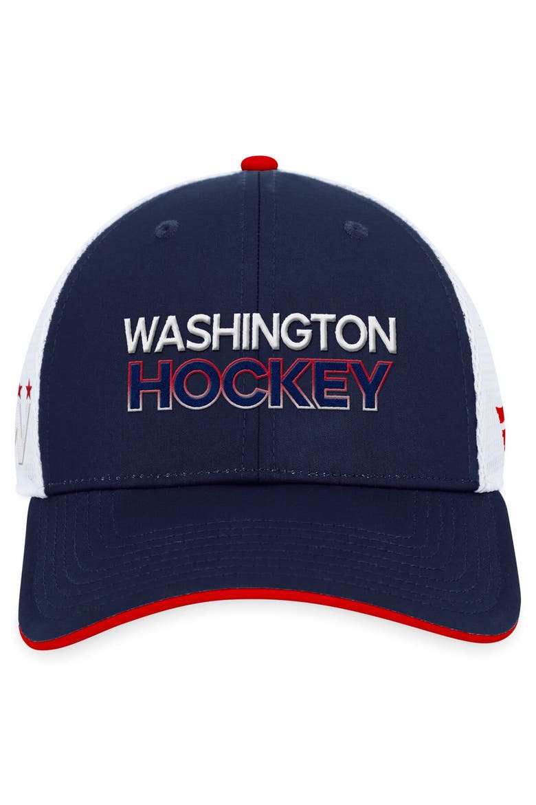 Men's Fanatics Branded Navy Washington Capitals Authentic Pro Alternate Jersey Trucker Adjustable Hat, Alternate, color, Navy