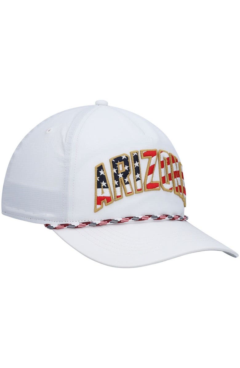 '47 Men's '47 White Arizona Cardinals Hitch Stars and Stripes Trucker Adjustable Hat, Alternate, color, White