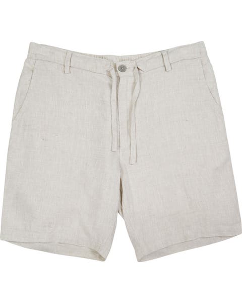 Solid Linen Drawstring Short