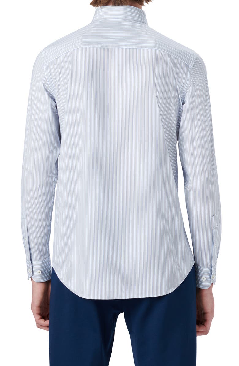 Bugatchi OoohCotton<sup>®</sup> Stripe Button-Up Shirt, Alternate, color, 