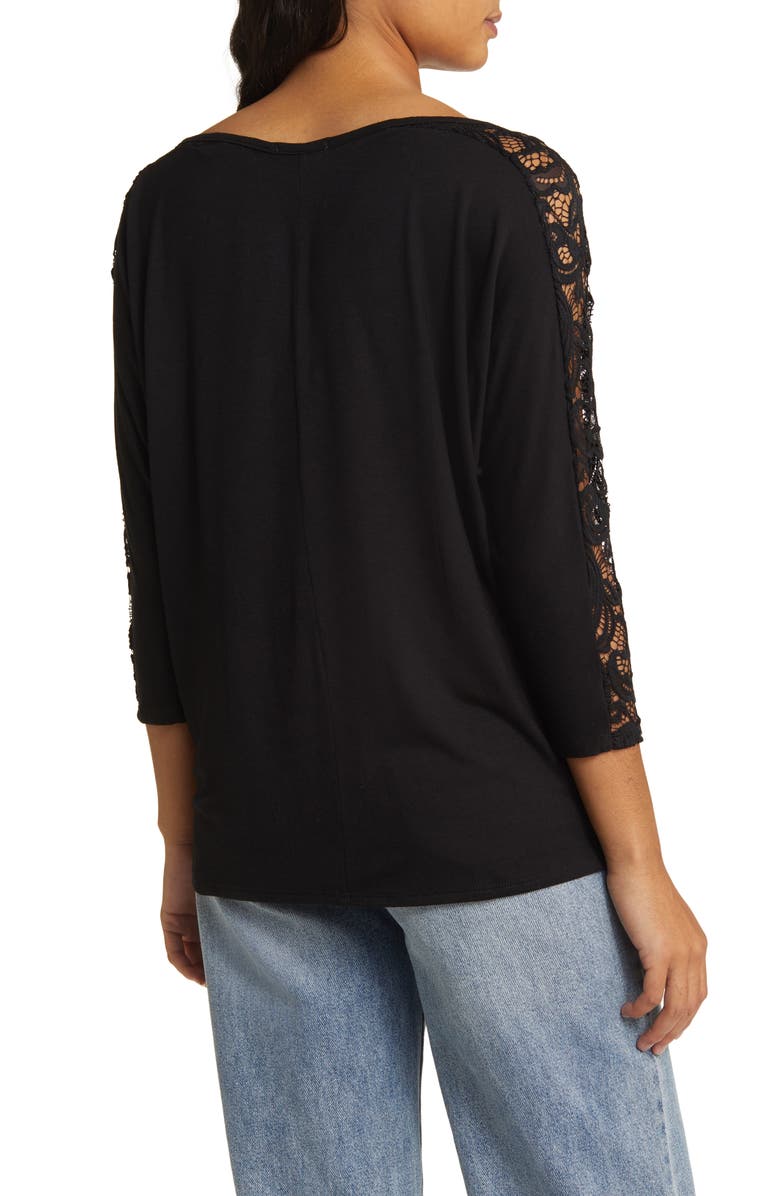 Loveappella Lace Long Sleeve Top, Alternate, color,