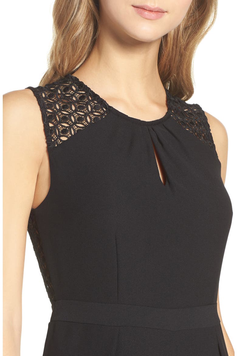 Crepe Jumpsuit, Alternate, color, BLACK