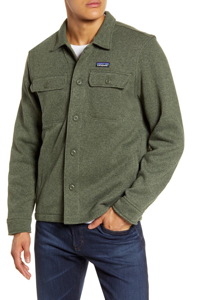 Better Sweater Fleece Shirt Jacket, Main, color, INDUSTRIAL GREEN