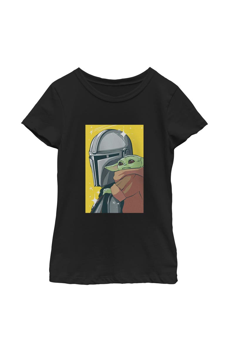Star Wars: The Mandalorian and Grogu Girl's Star Wars The Mandalorian and Grogu Retro Animated The Child Art  Graphic T-Shirt, Main, color, Black