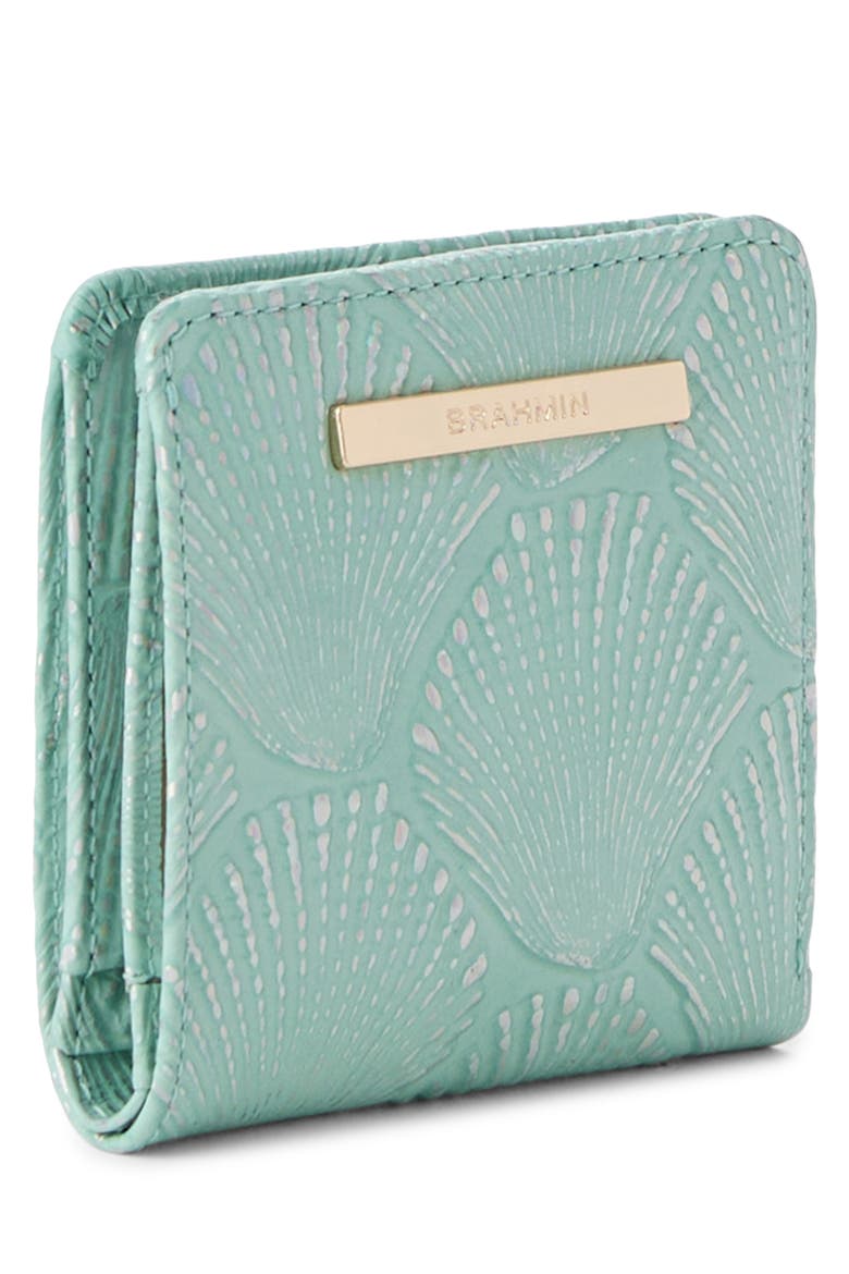 Jane Embossed Leather Bifold Wallet, Alternate, color, WATERFALL