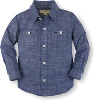 Hope & Henry Organic Long Sleeve Chambray Button Down Shirt