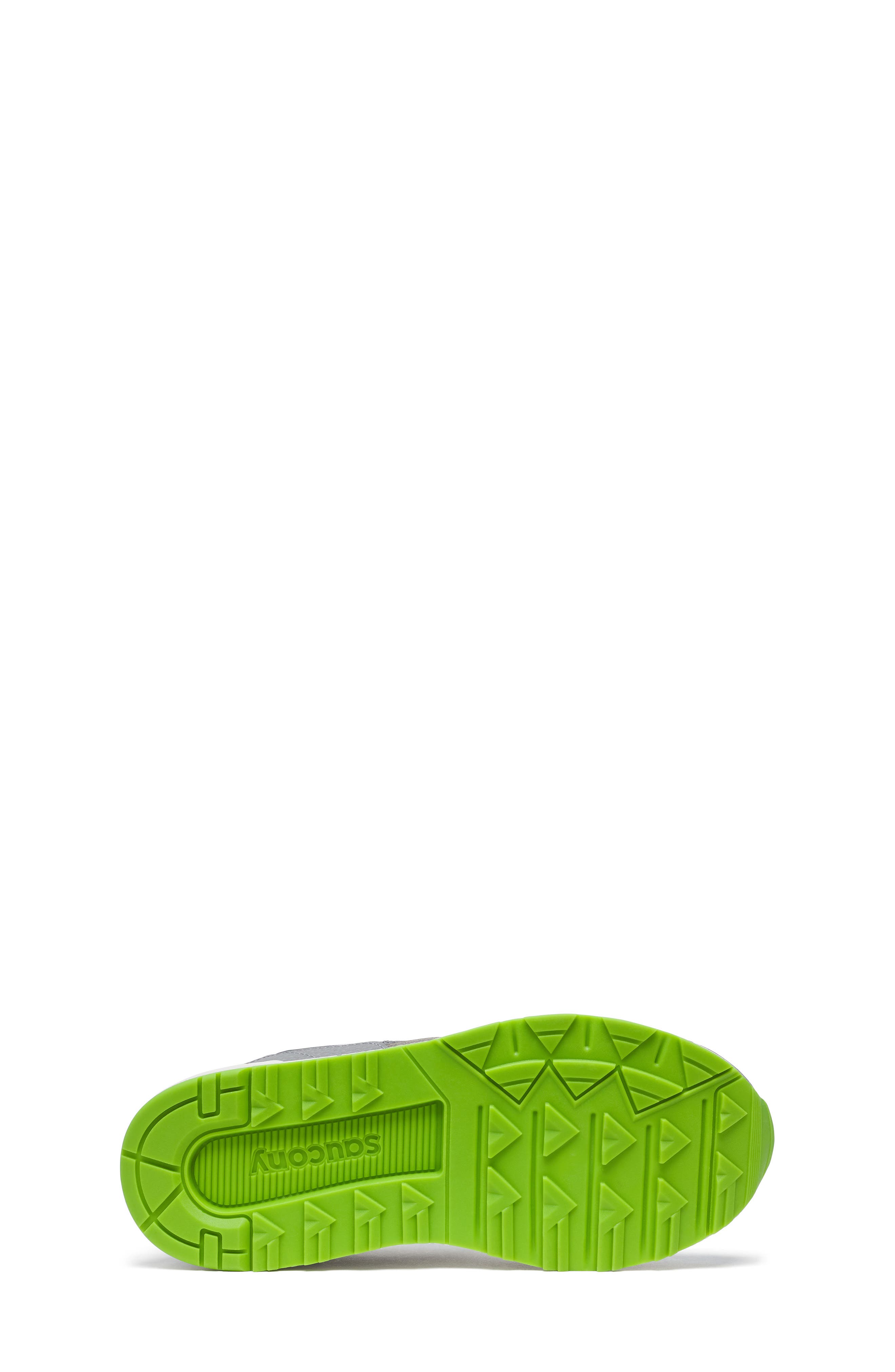 Saucony Kids' Eclipse KDZ Sneaker, Alternate, color, White/ Grey/ Lime