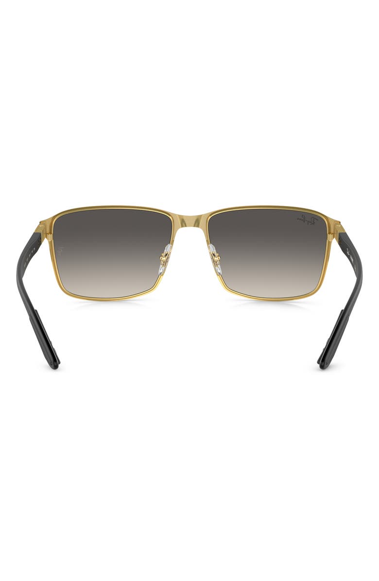 Ray-Ban 59mm Square Gradient Sunglasses, Alternate, color, Black