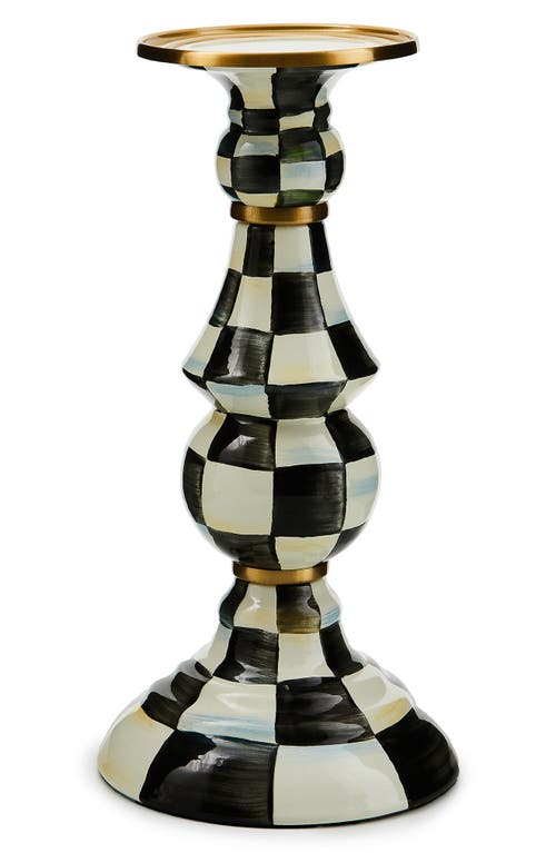 Mackenzie-childs Mackenzie Childs Courtly Check Large Pillar Candleholder