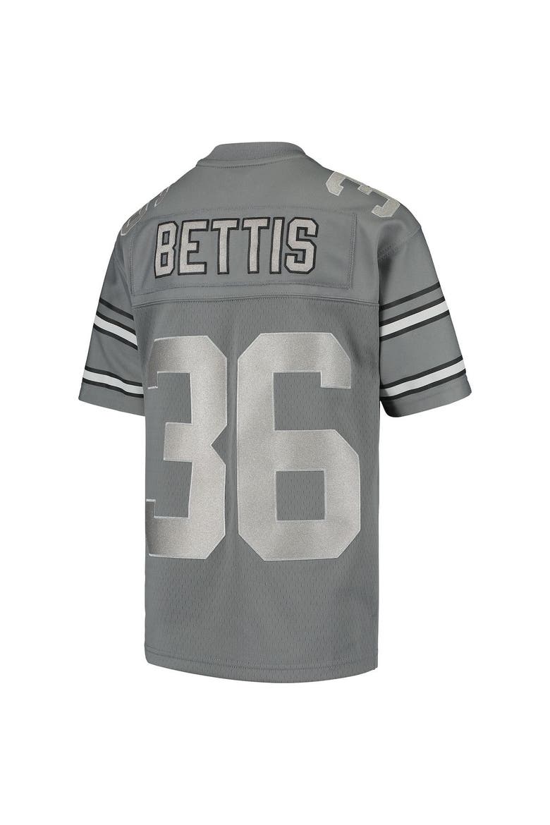 Youth Mitchell & Ness Jerome Bettis Charcoal Pittsburgh Steelers 1996 Retired Player Metal Replica Jersey, Alternate, color, Charcoal