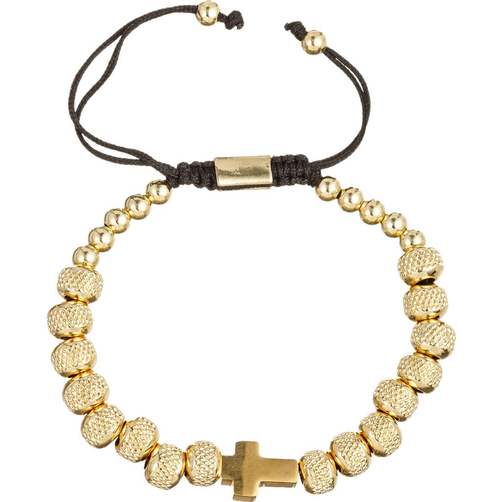 Eye Candy Los Angeles Sivan Beaded Ball Slide Bracelet In Gold