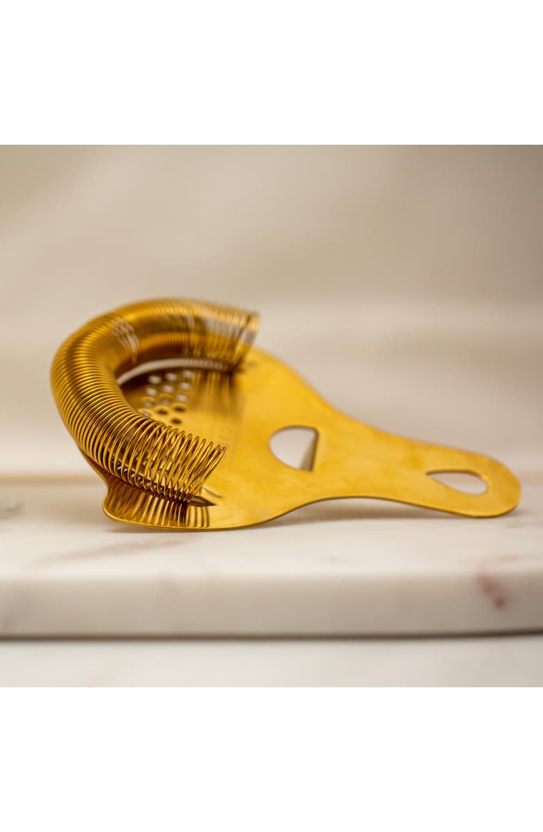 A Bar Above Gold Hawthorne Cocktail Strainer, Alternate, color, Gold