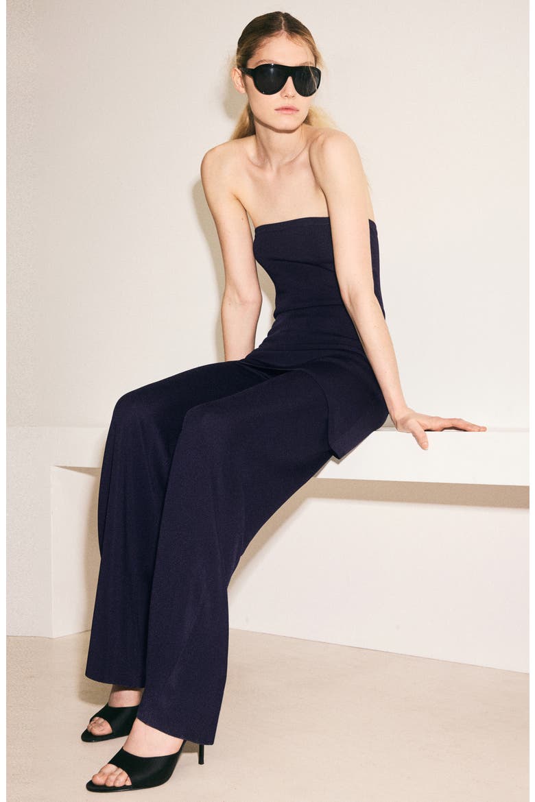 Knit Pull-On Wide Leg Pants, Alternate, color, NAVY