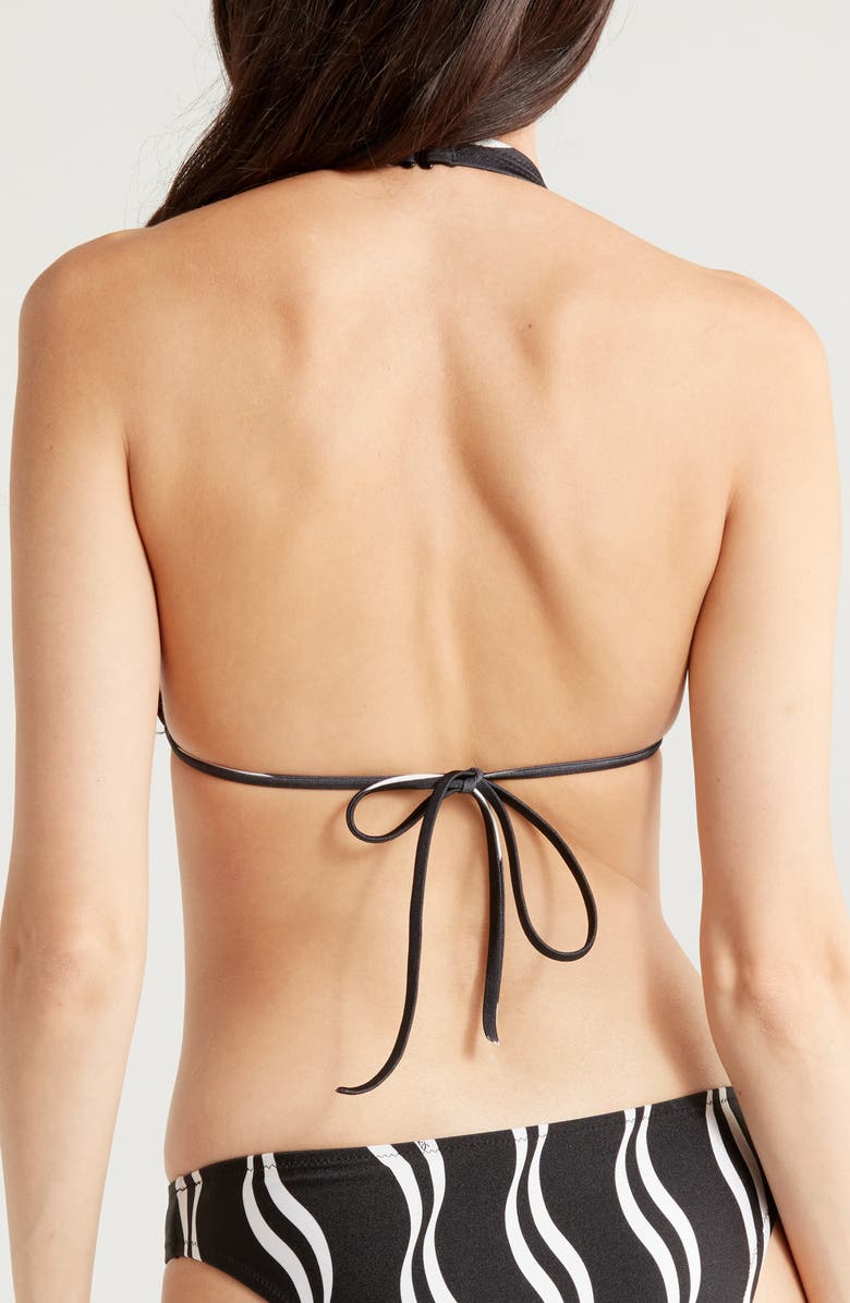 Solid & Striped Yasmeen Triangle Bikini Top, Alternate, color, Wavy Stripe Noir