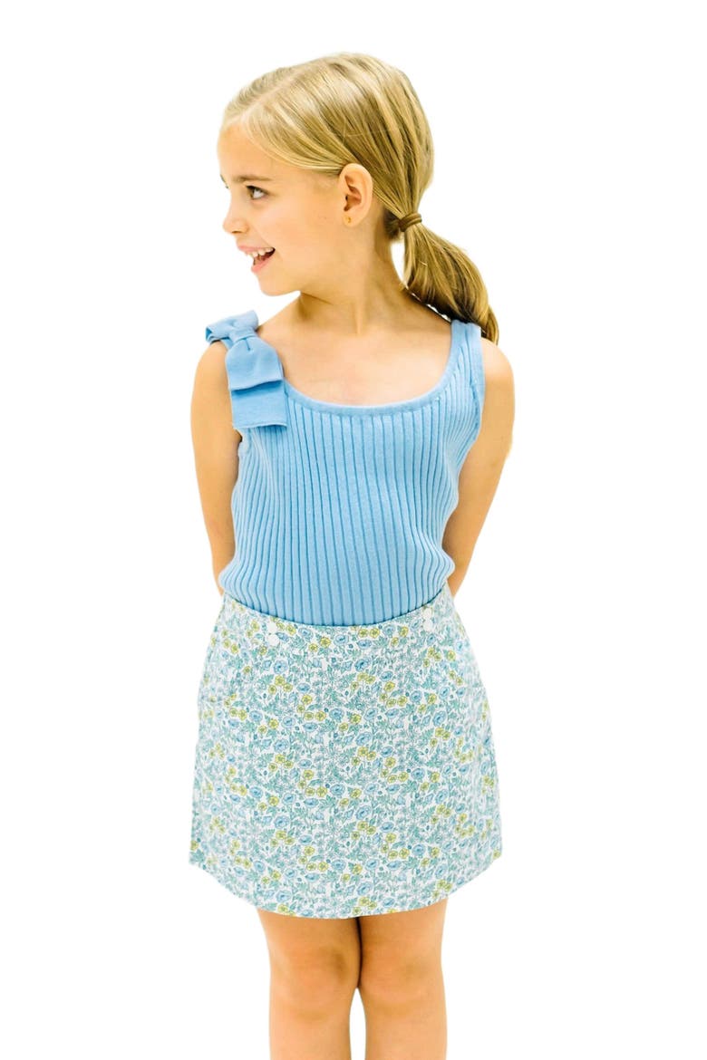 Girls' Bow Sweater Tank, Main, color, Cornflower Blue