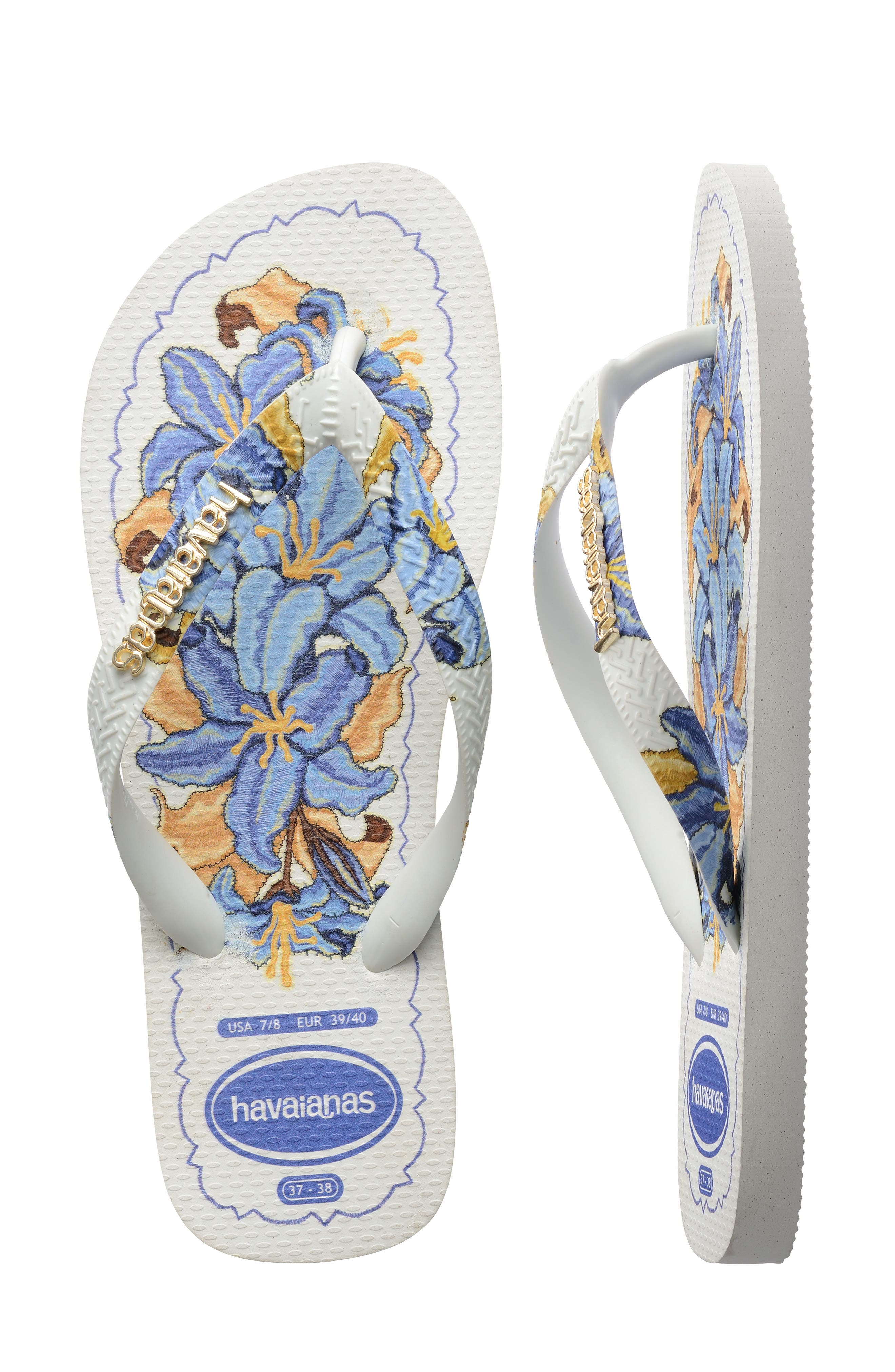 Top Tropicalia Vibes II Flip Flop, Alternate, color, WHITE