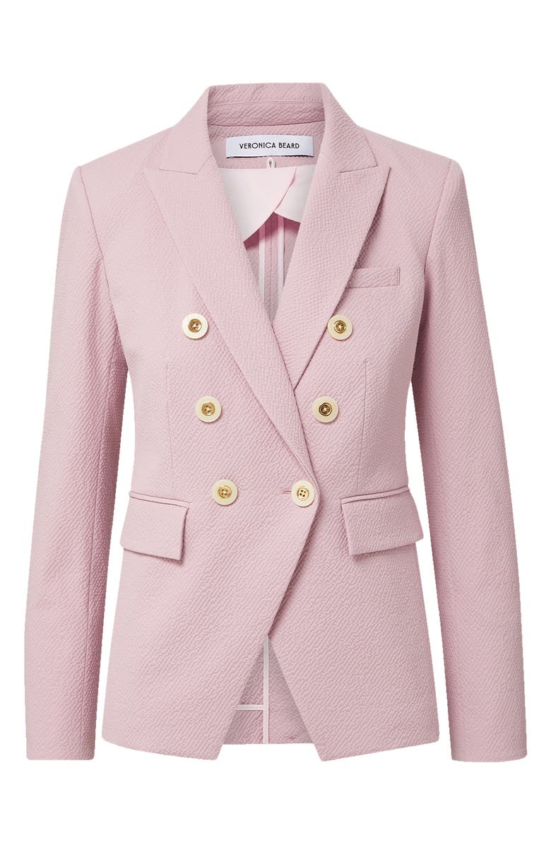 Veronica Beard Miller Textured Stretch Cotton Dickey Jacket, Alternate, color, Pale Orchid Haze