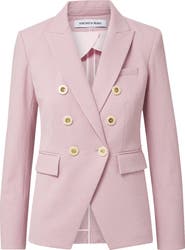 Veronica Beard Miller Textured Stretch Cotton Dickey Jacket