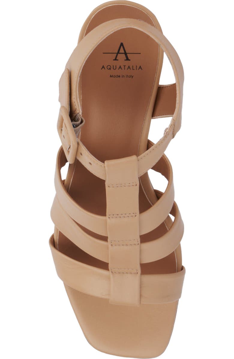 Aquatalia Rebecka Weatherproof Gladiator Sandal, Alternate, color, Almond