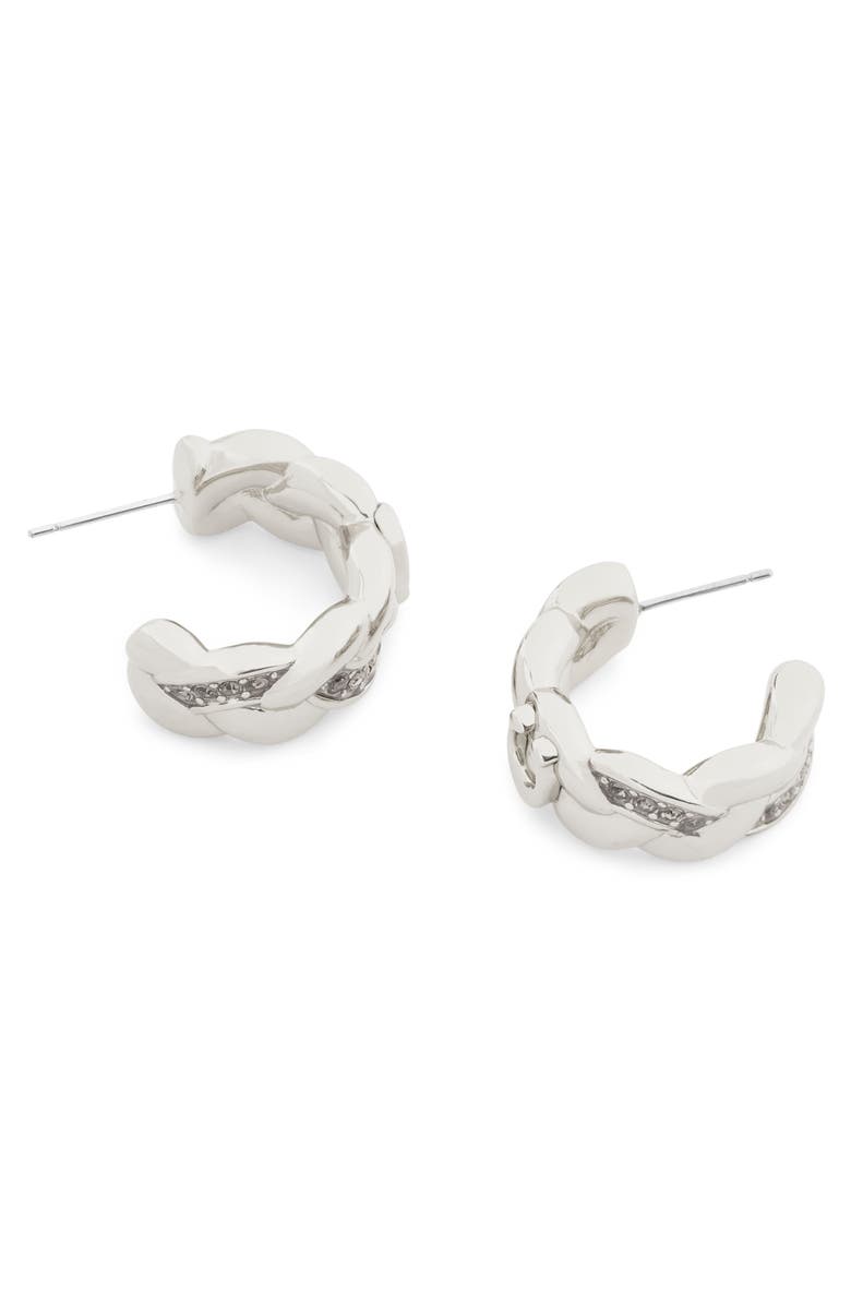 COACH Braided Hoop Earrings, Alternate, color, 