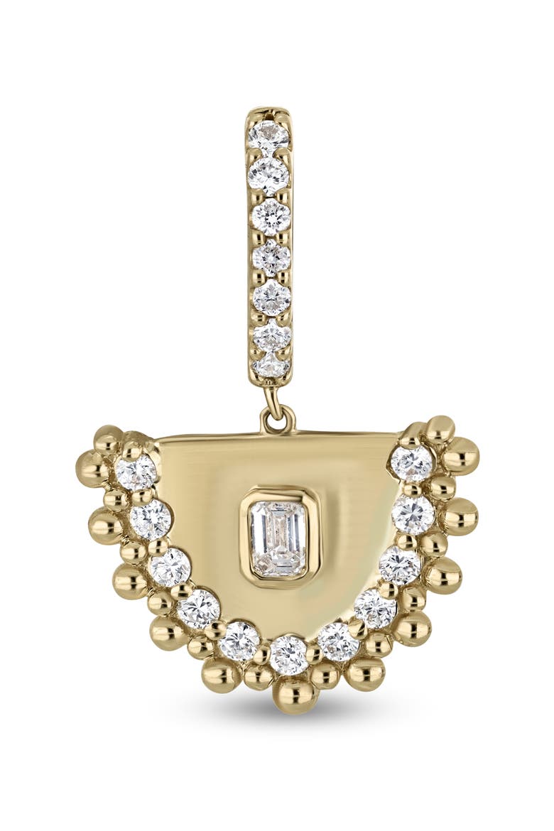 18K Gold Mykonos Diamond Drop Earrings, 21mm, Alternate, color, 18KY GOLD