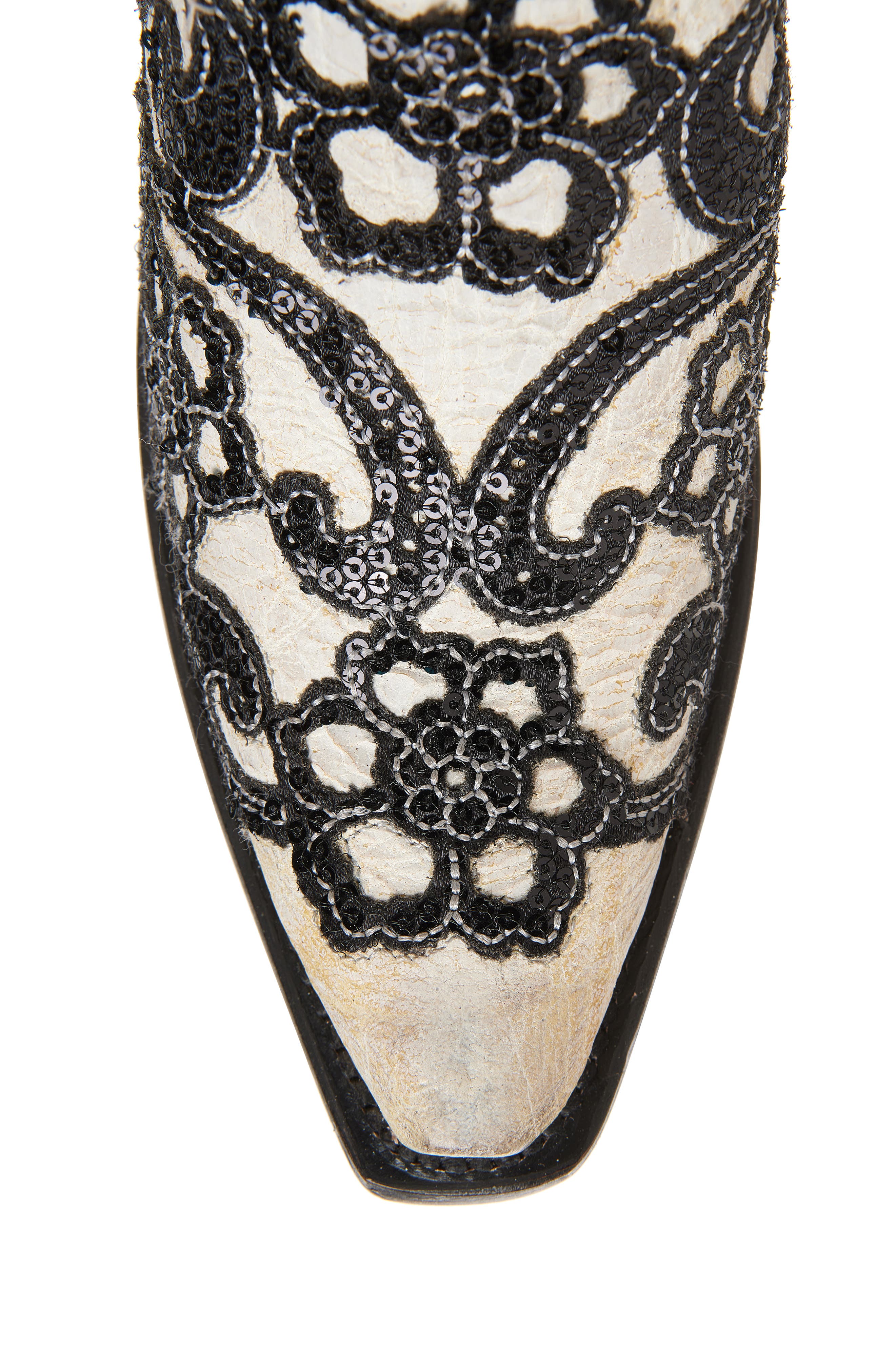 CORRAL Sequin Embellished Overlay Western Boot, Alternate, color, 