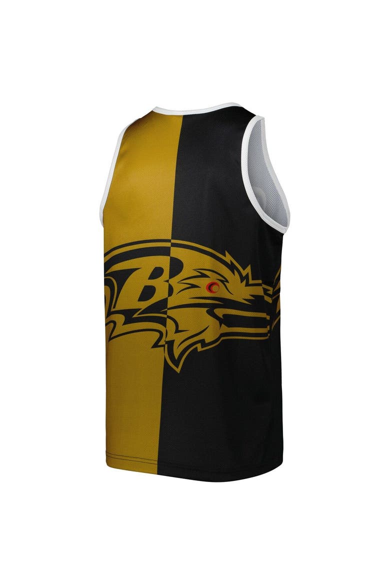 Men's Mitchell & Ness Ray Lewis Black/Gold Baltimore Ravens Retired Player Graphic Tank Top, Alternate, color, Black