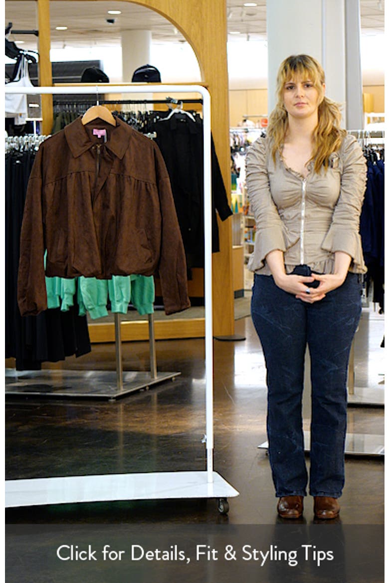 Alberta Bubble Hem Faux Suede Jacket video