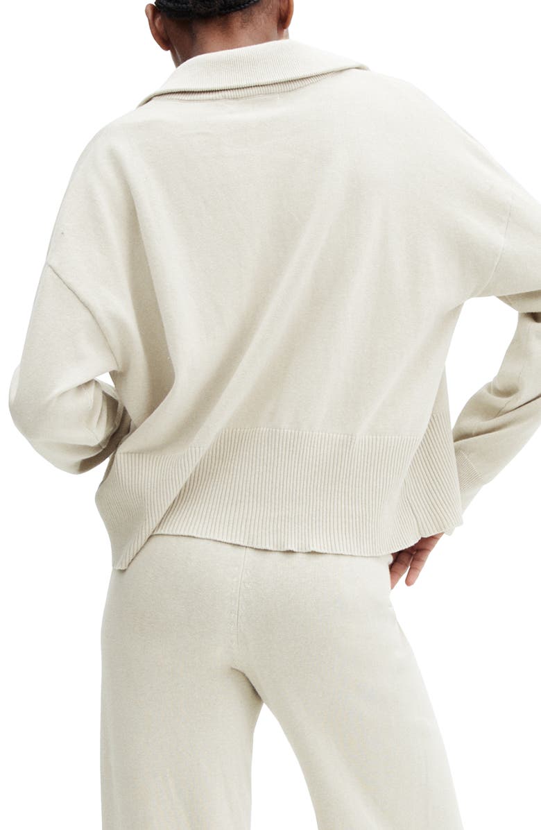 MANGO Knit Pajama Jacket, Alternate, color, 