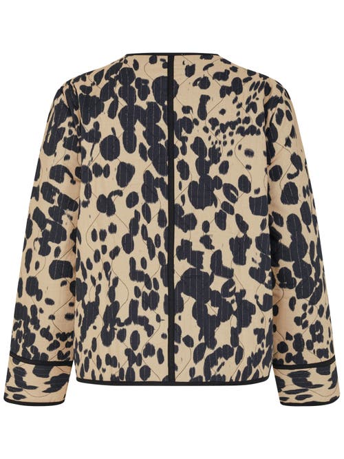 Masai Copenhagen Javira Long Sleeve Animal Print Jacket In Brown