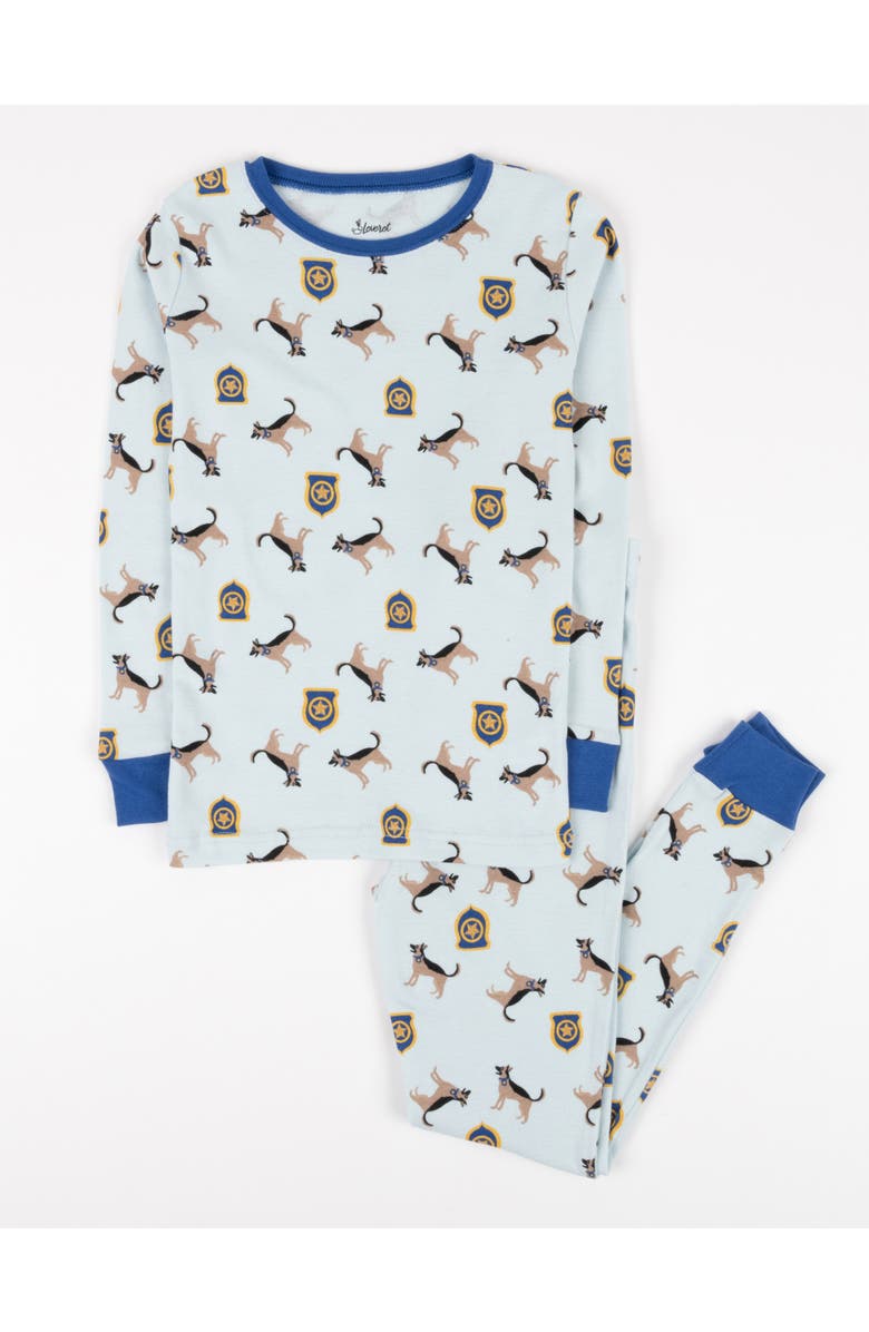 Leveret Kids Cotton Two-Piece Printed Pajamas, Vehicles & Machines, Main, color, Police Dog