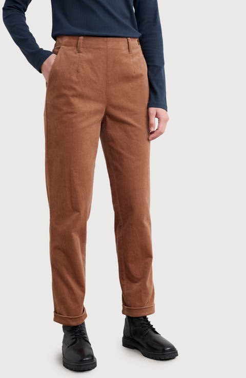 Crackington Salior Button Crop Pull-On Pants (Petite)