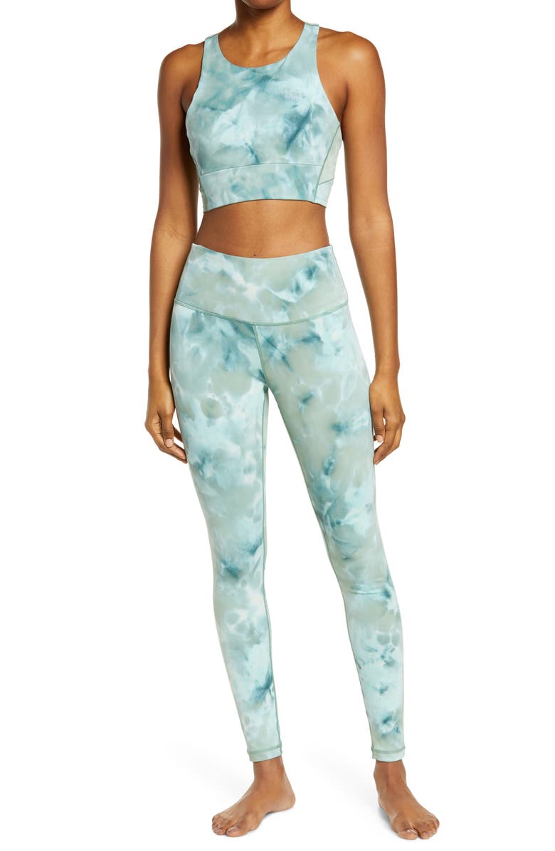 Zella Live In Spray Dye Racerback Bra, Alternate, color,