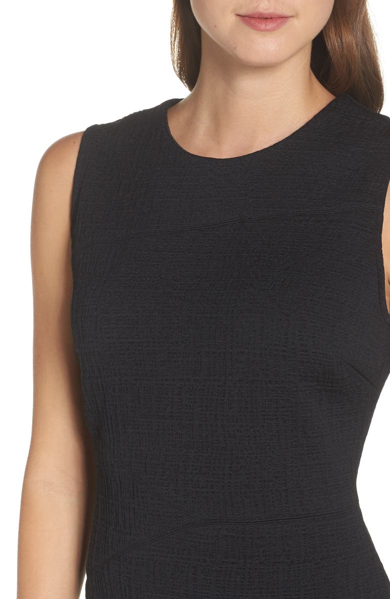 Forest Lily Jacquard Sheath Dress, Alternate, color,