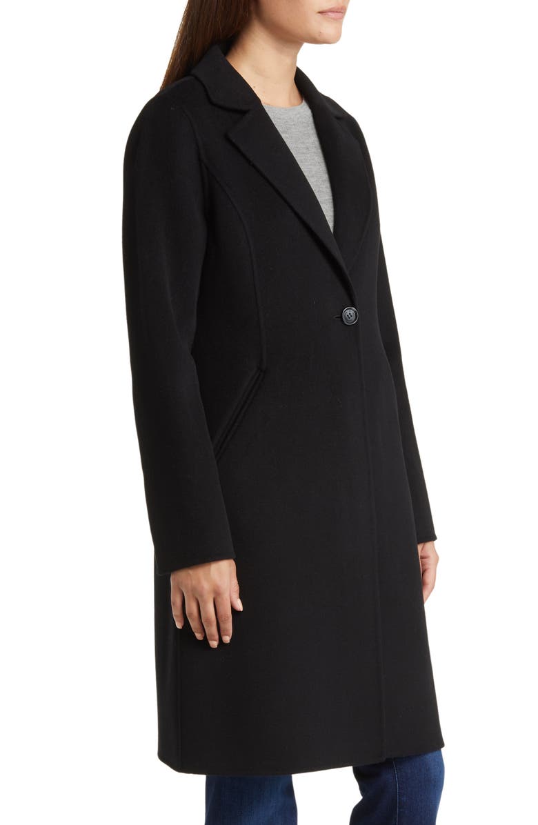 MICHAEL Michael Kors Notched Collar Longline Wool Blend Coat, Alternate, color, 
