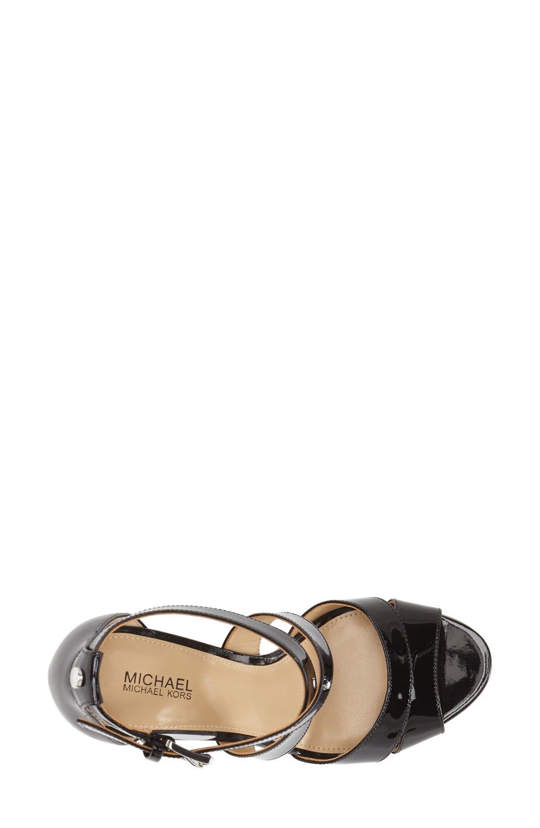 'Sienna' Sandal, Alternate, color, BLACK PATENT