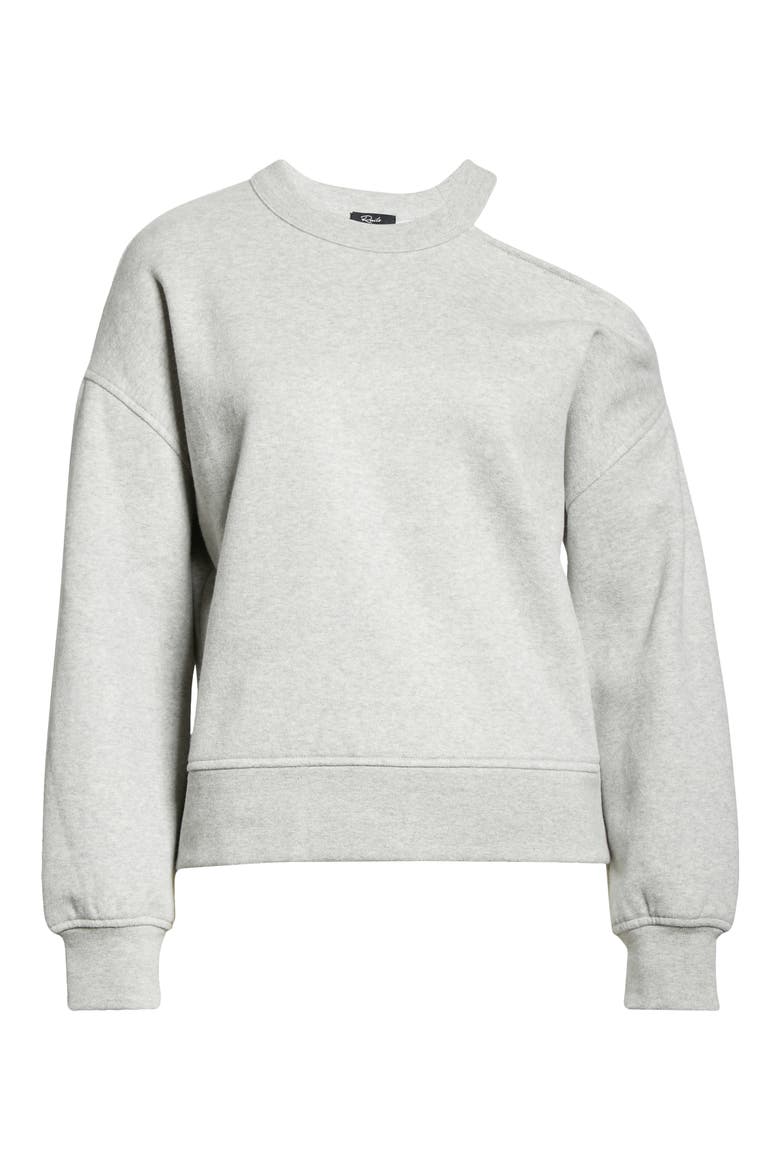 Quincy Cutout Sweatshirt, Alternate, color, HEATHER GREY