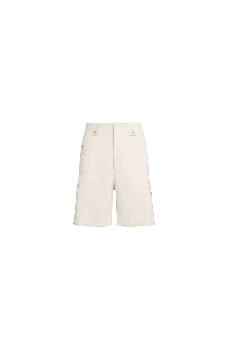Brunello Cucinelli Bermuda shorts with cargo pockets, Alternate, color, White