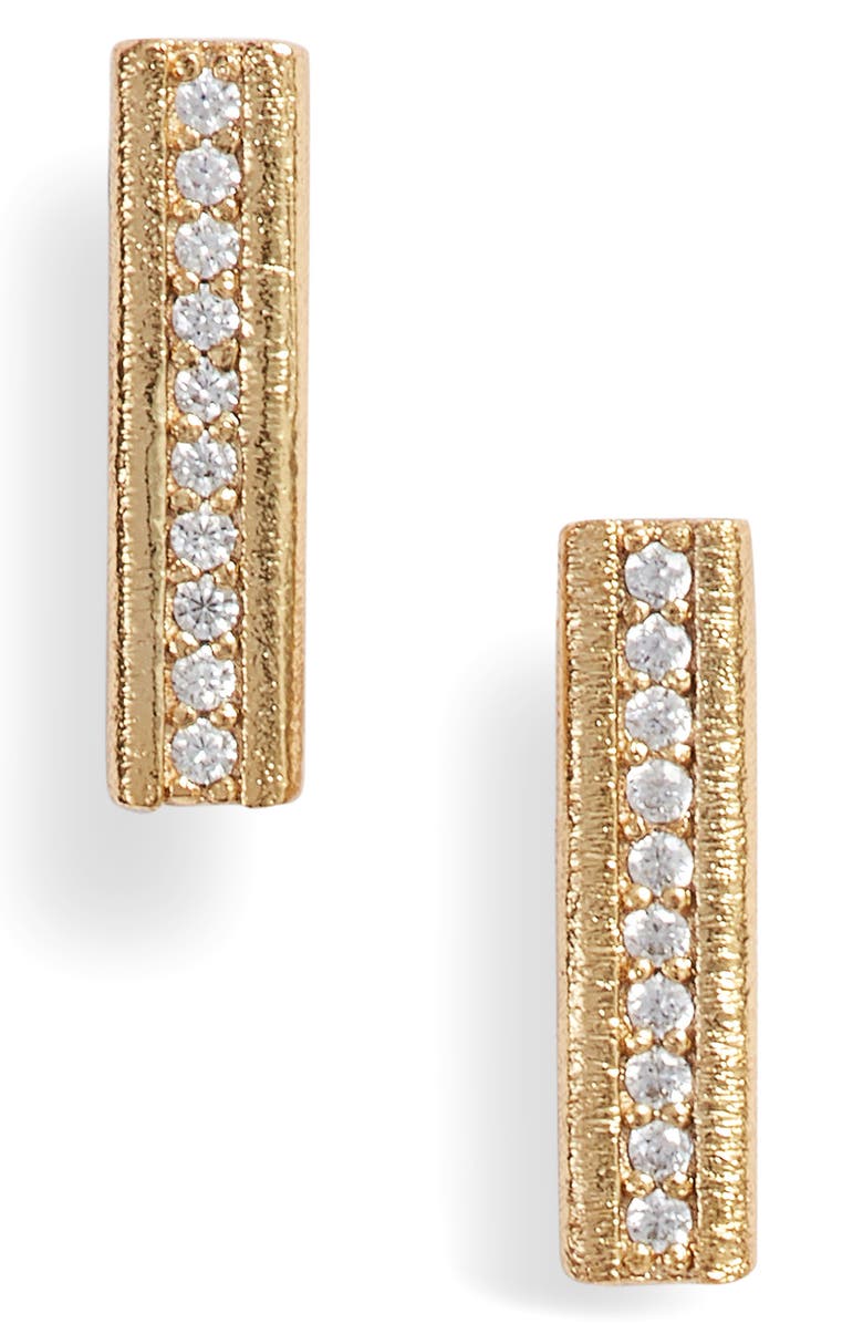 gorjana Nia Cubic Zirconia Bar Stud Earrings, Main, color,