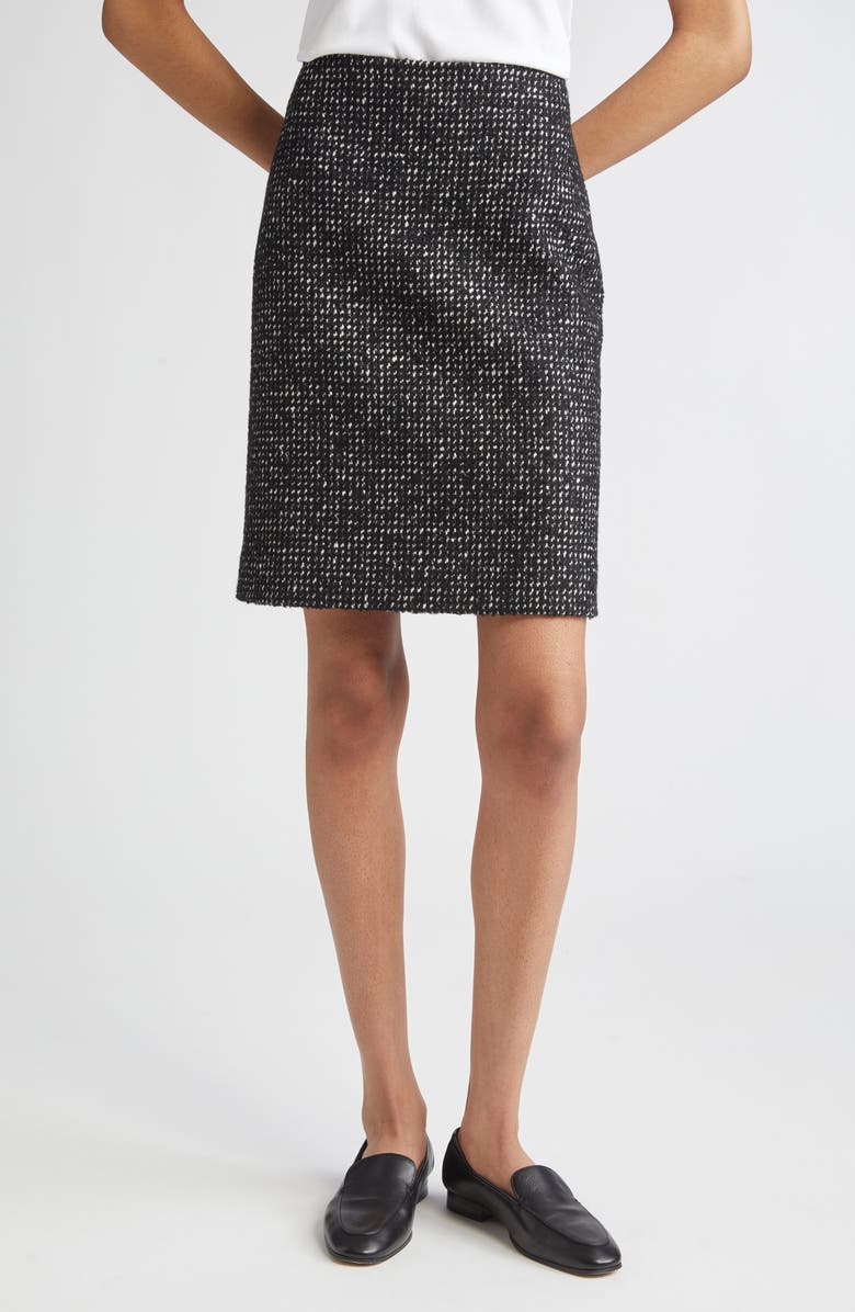 Lafayette 148 New York Bouclé Tweed Skirt, Main, color, 