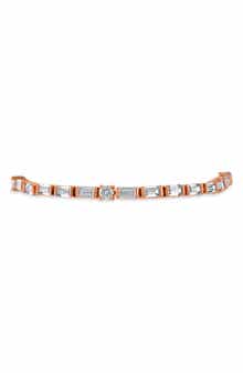 CZ by Kenneth Jay Lane Baguette & Round Cubic Zirconia Tennis Bracelet