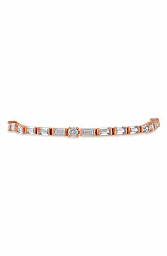 CZ by Kenneth Jay Lane Baguette & Round Cubic Zirconia Tennis Bracelet