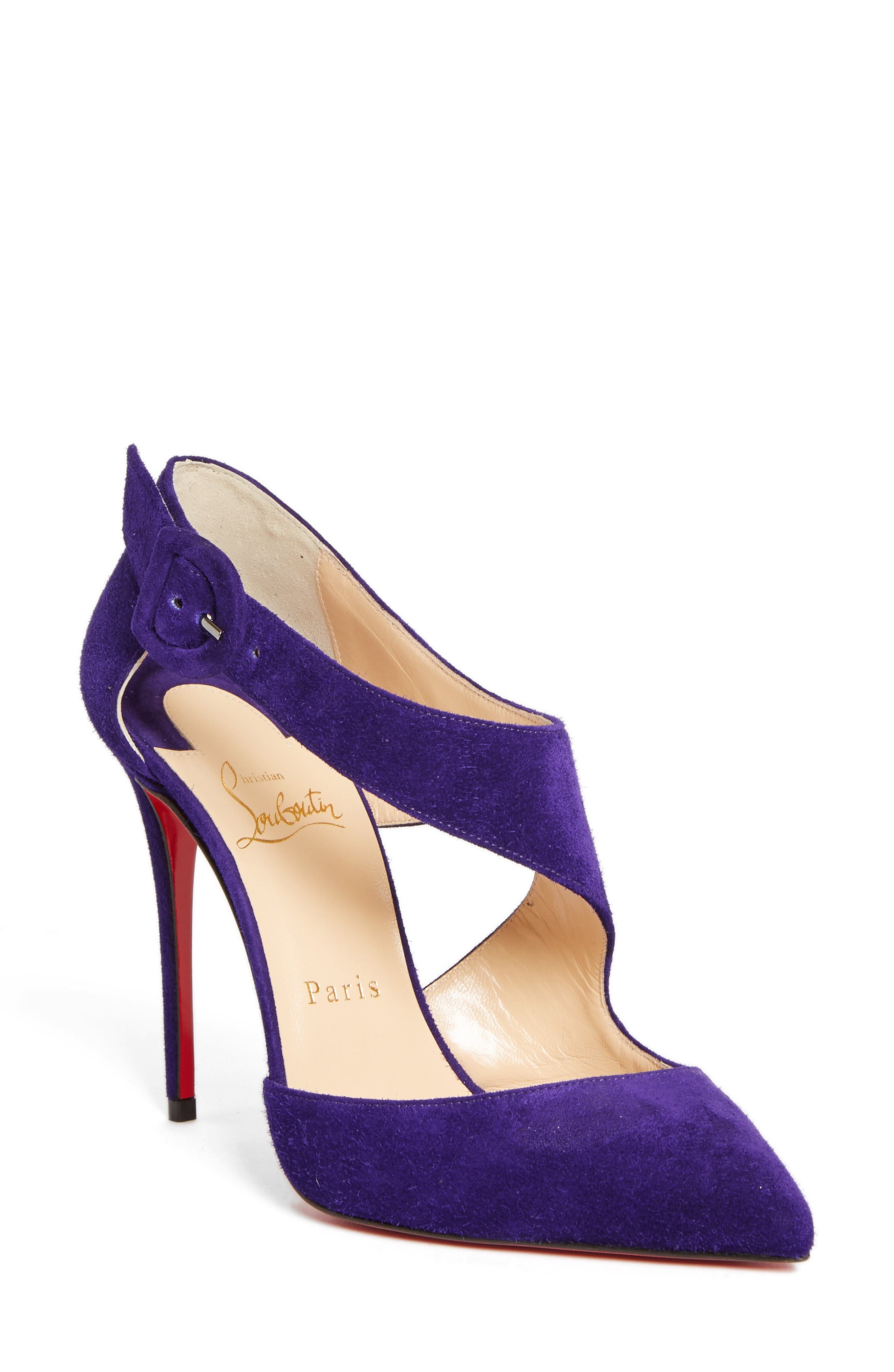Sharpeta Pump, Main, color, PURPLE SUEDE